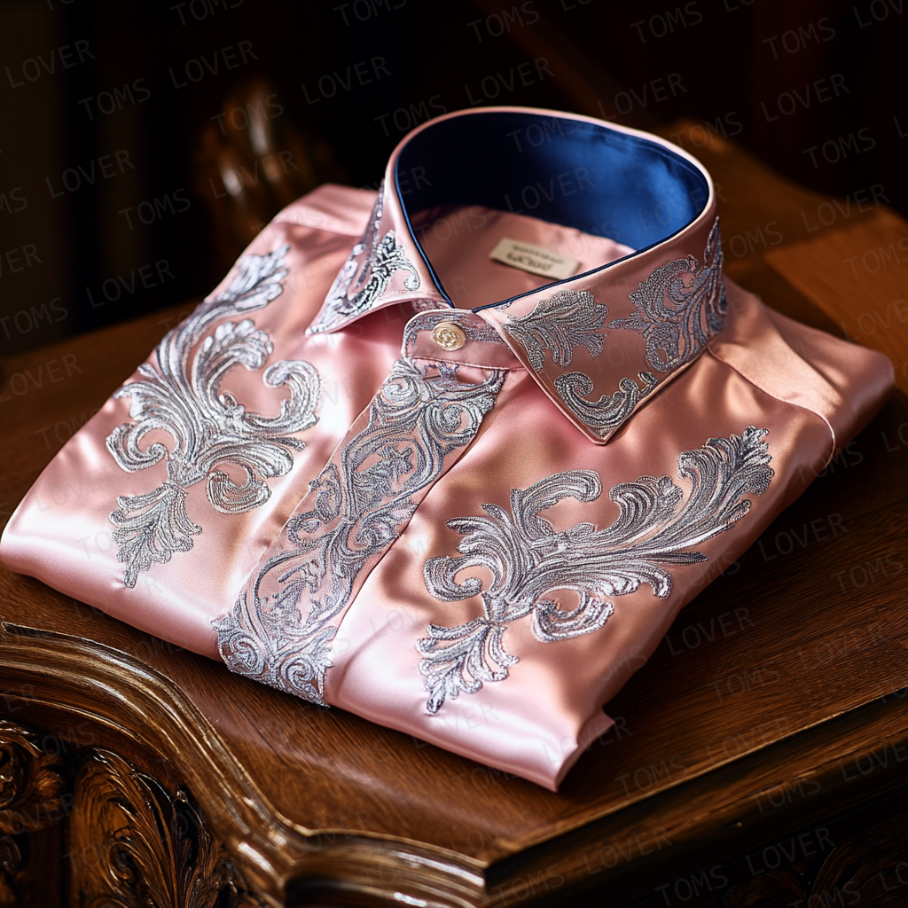 Business Elegant Baroque Shirt Wedding Shirt Men's Shirt