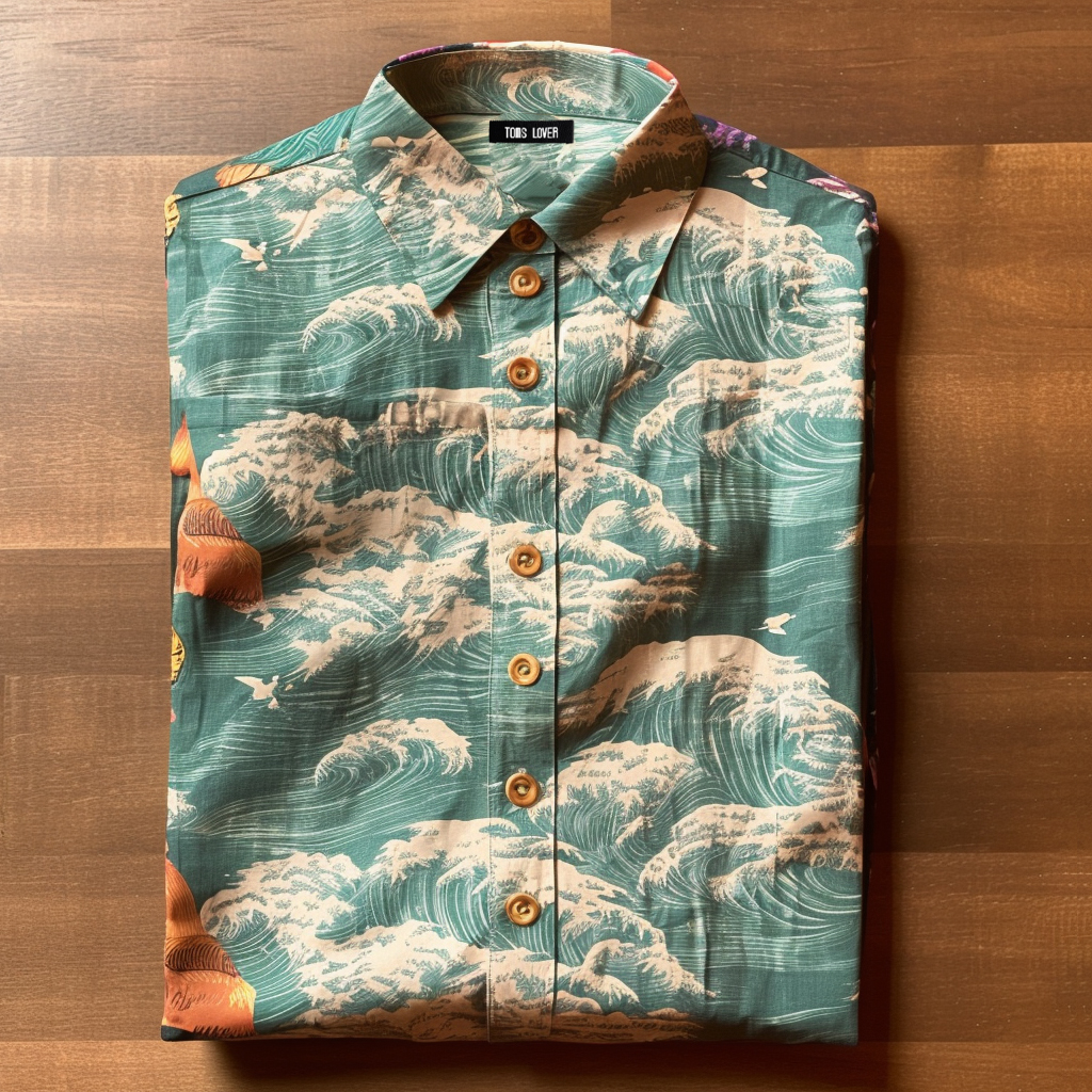 Tomslover  Tropical Print Shirt Short Sleeves