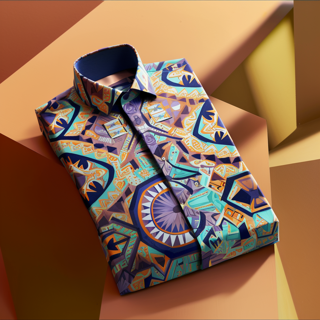 TomsloverTiki Style Self-designed business casual printed shirt