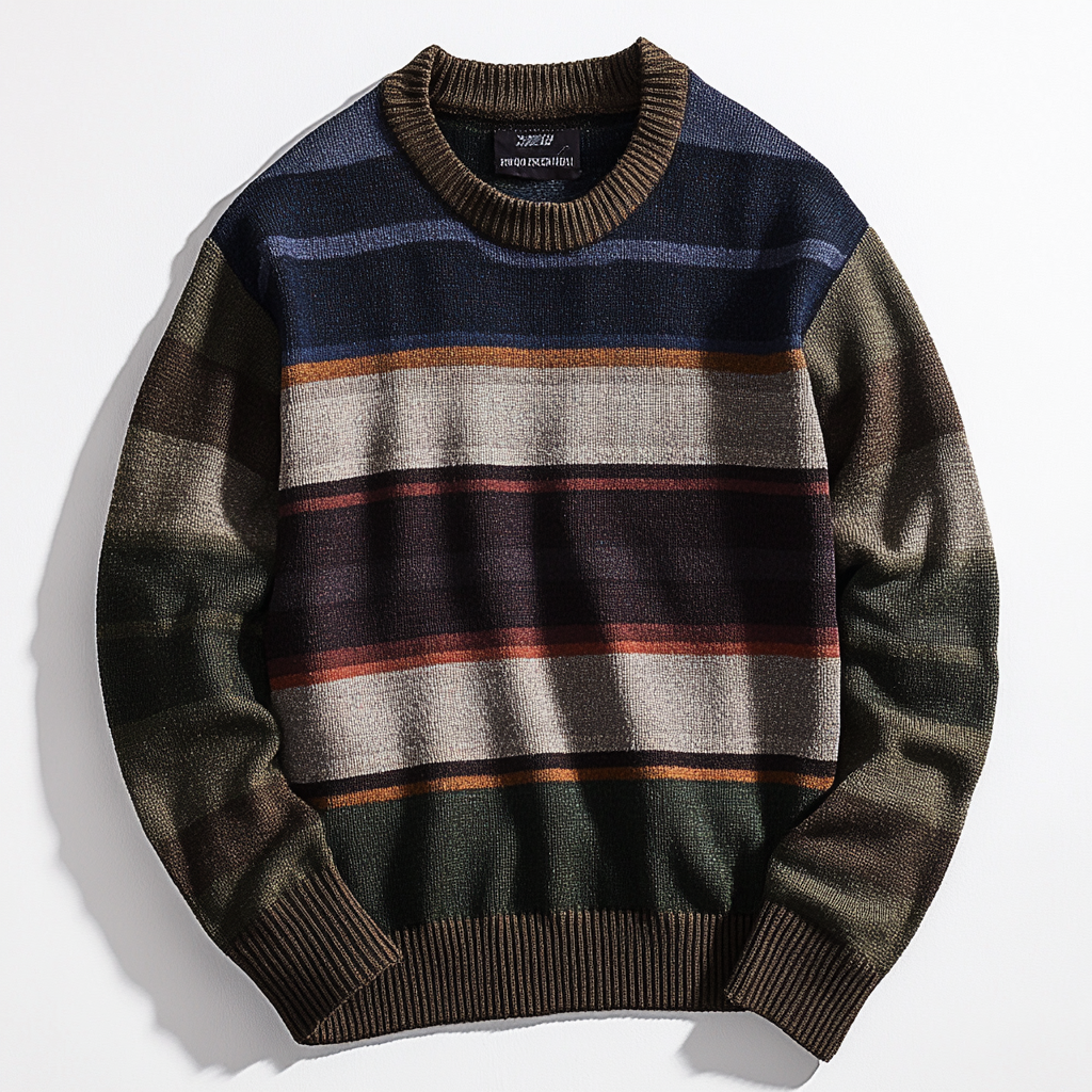 Men's business round neck pullover sweater