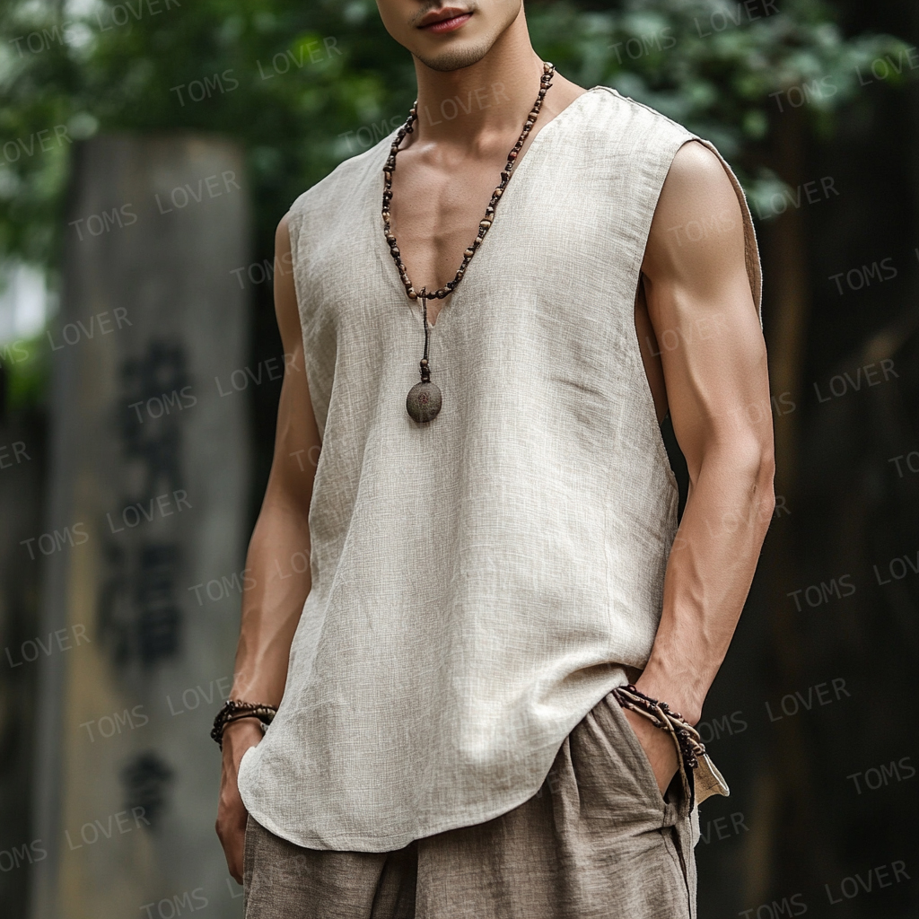 Men's Linen Tank top for men
