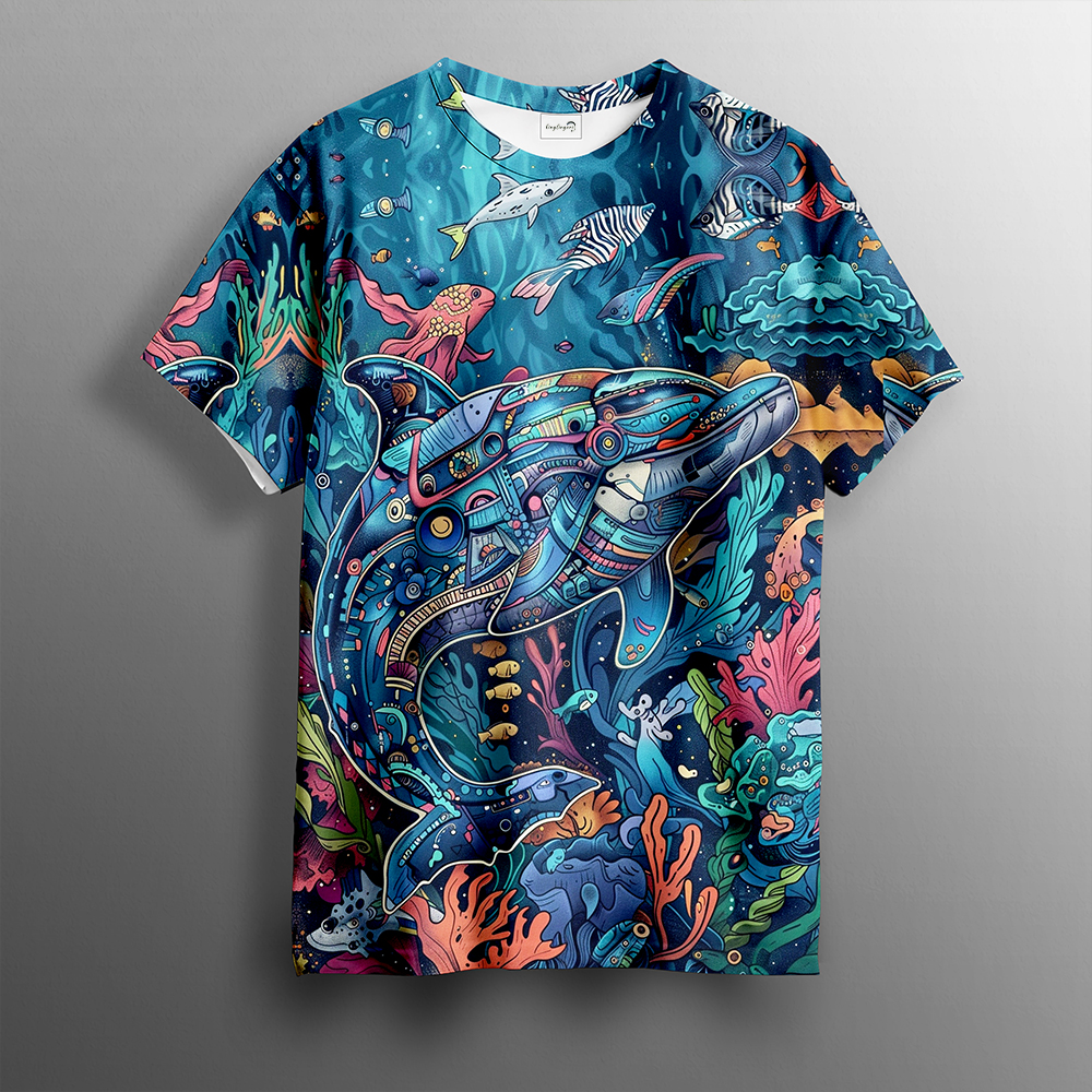 TomsloverMen's casual short-sleeved pullover Printed Tee shirt