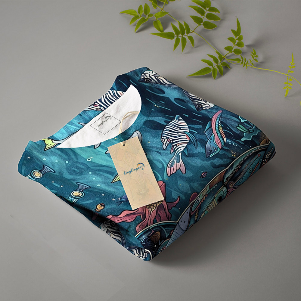 TomsloverMen's casual short-sleeved pullover Printed Tee shirt