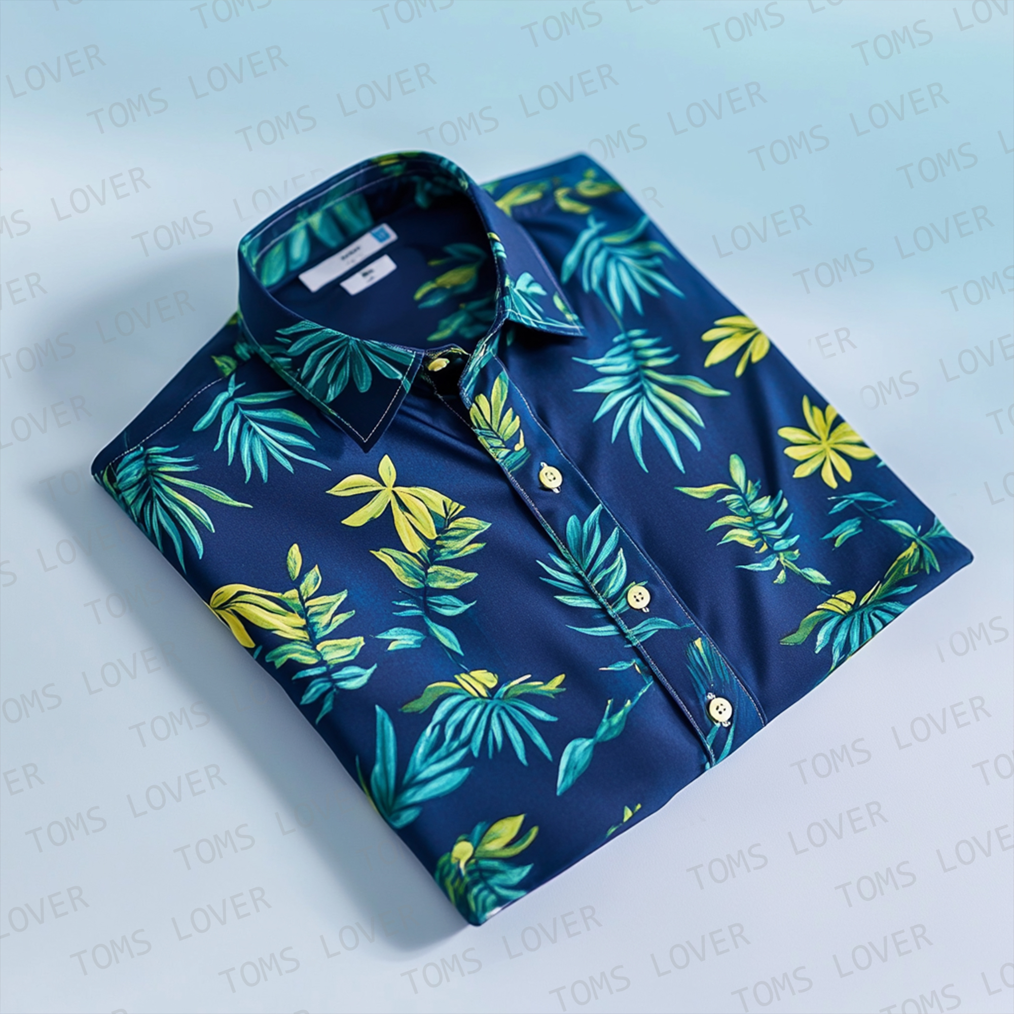 Men's Business Casual Shirt Floral Botanical Art Pattern Shirt