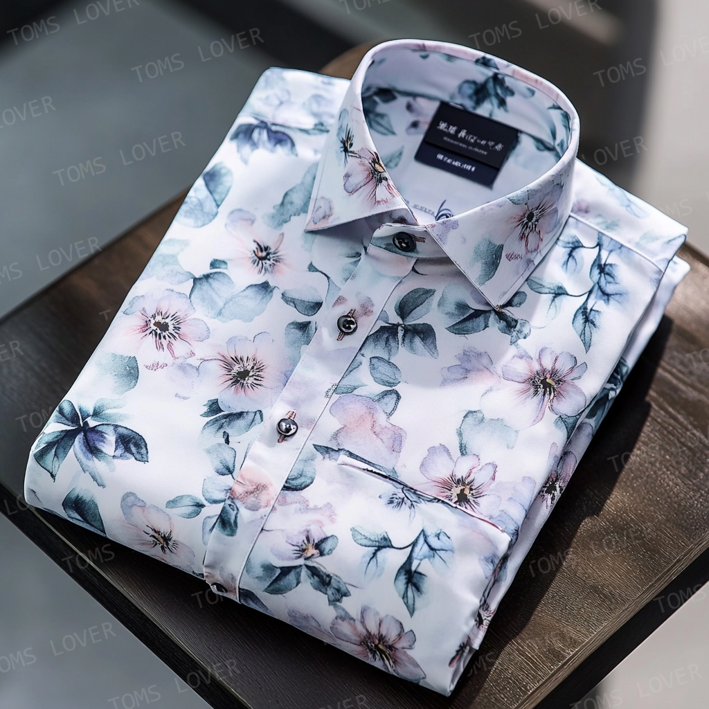 Men's casual business printed shirt