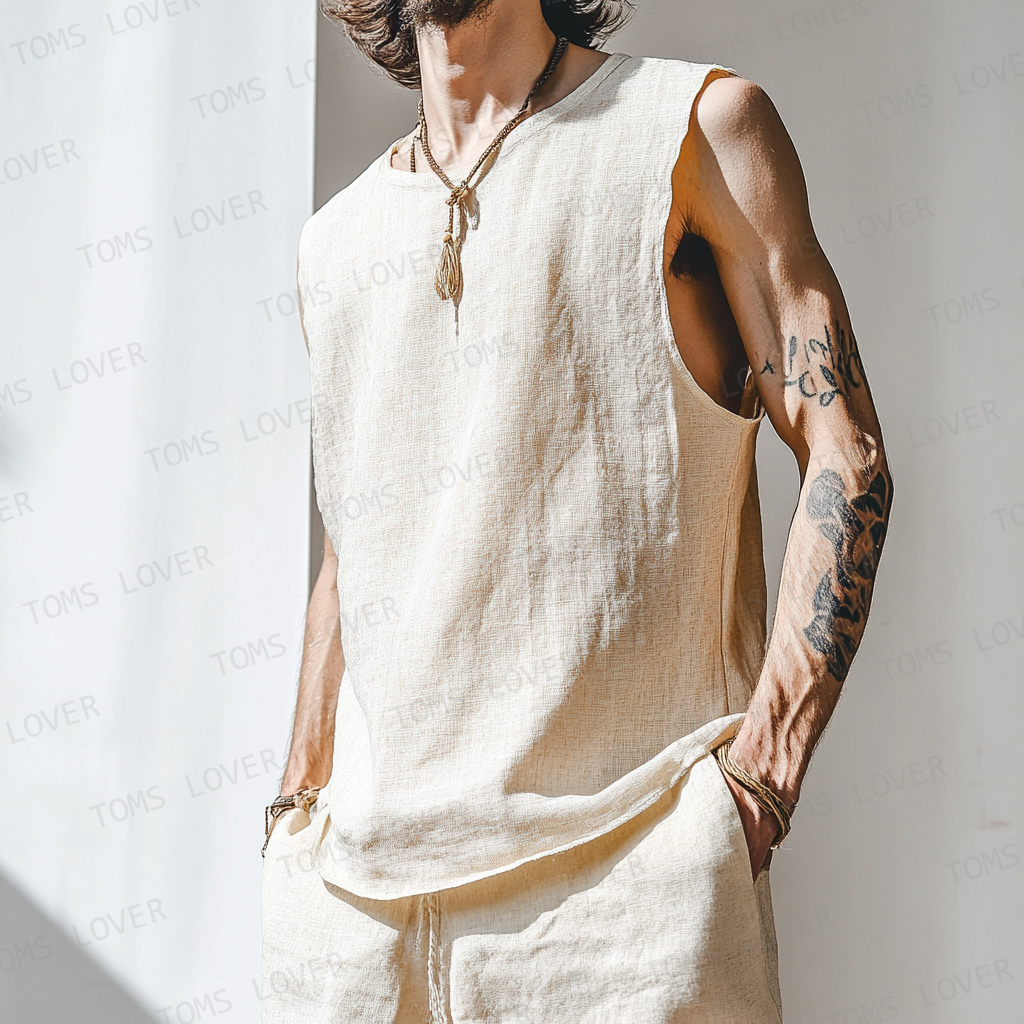 Men's Linen Tank top for men