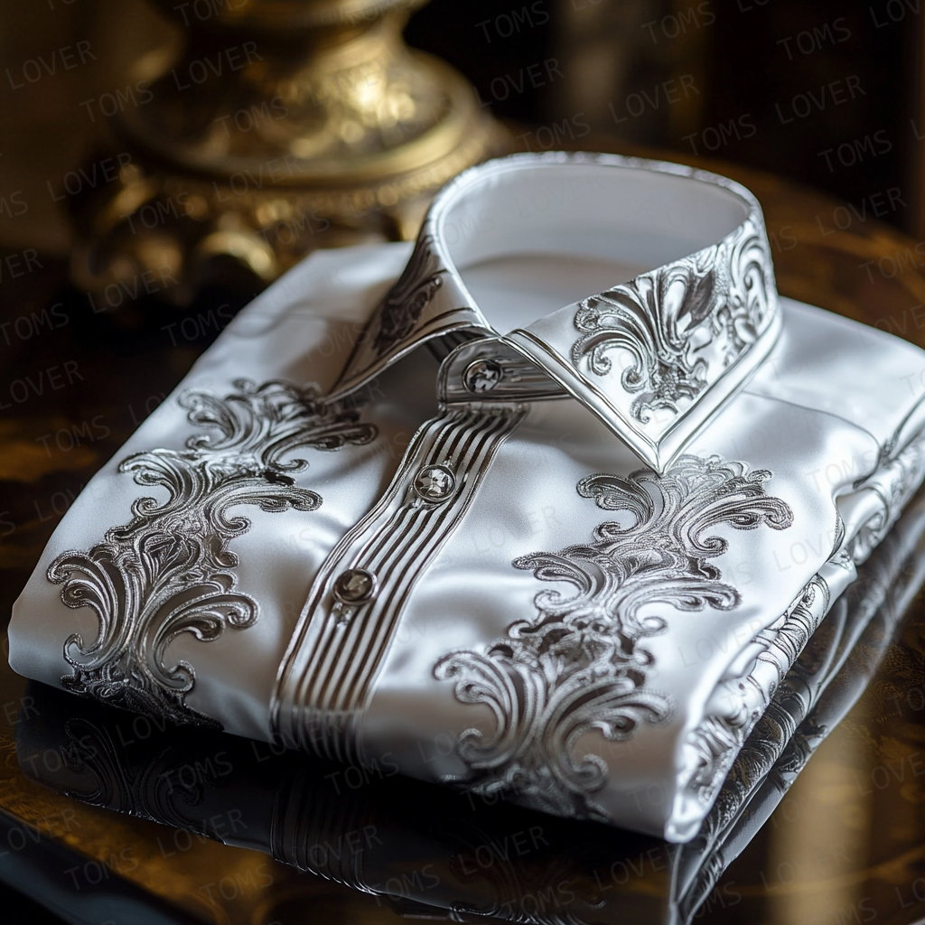 Business Elegant Baroque Shirt Wedding Shirt Men's Shirt