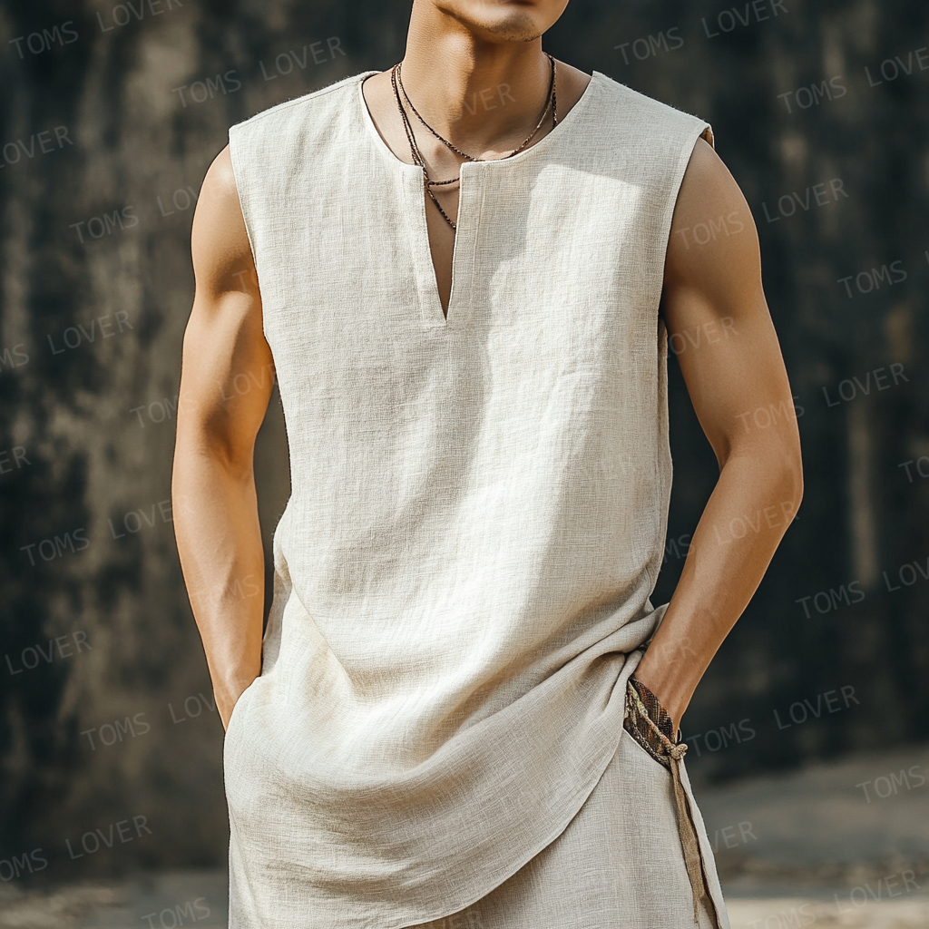 Men's Linen Tank top for men