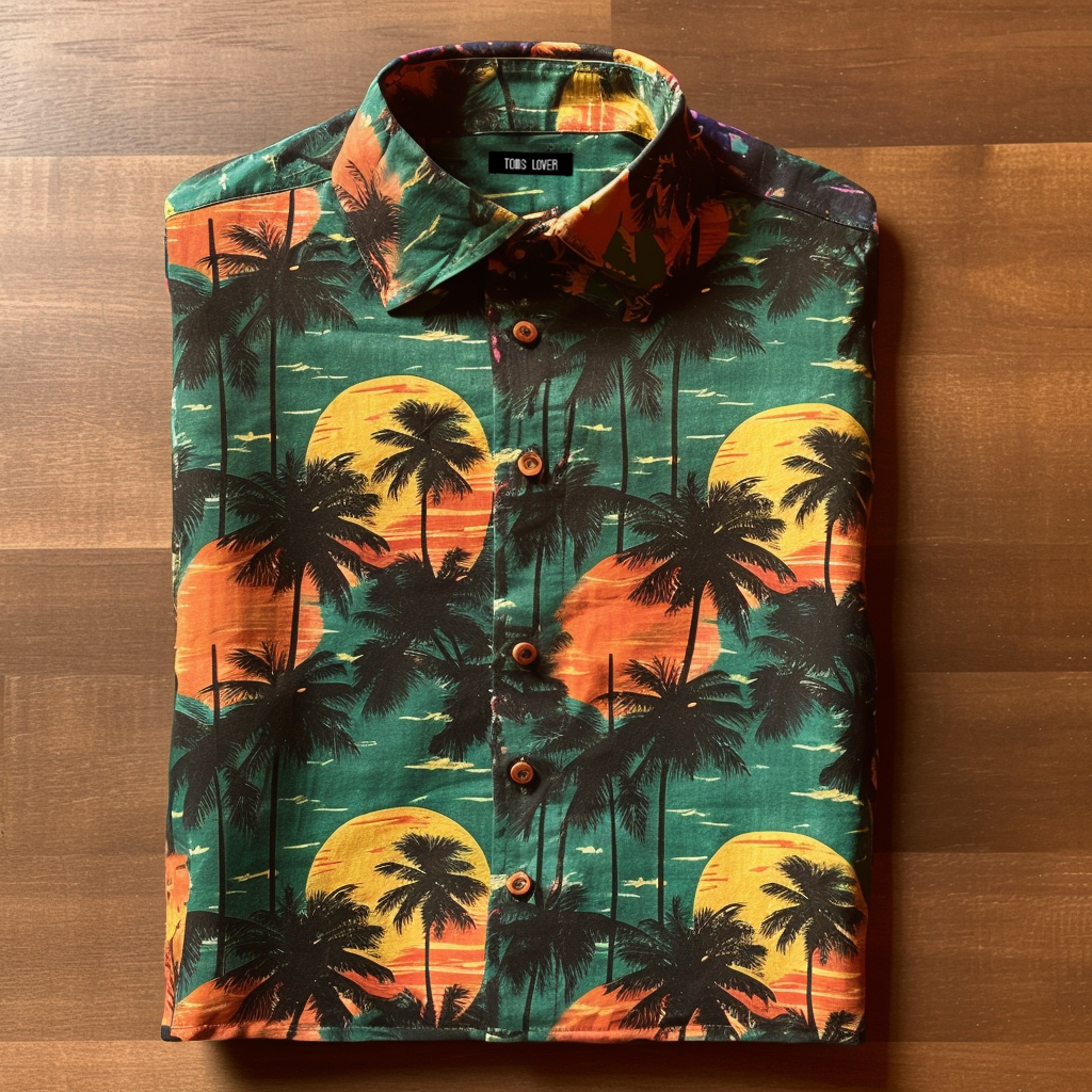 Tomslover  Tropical Print Shirt Short Sleeves