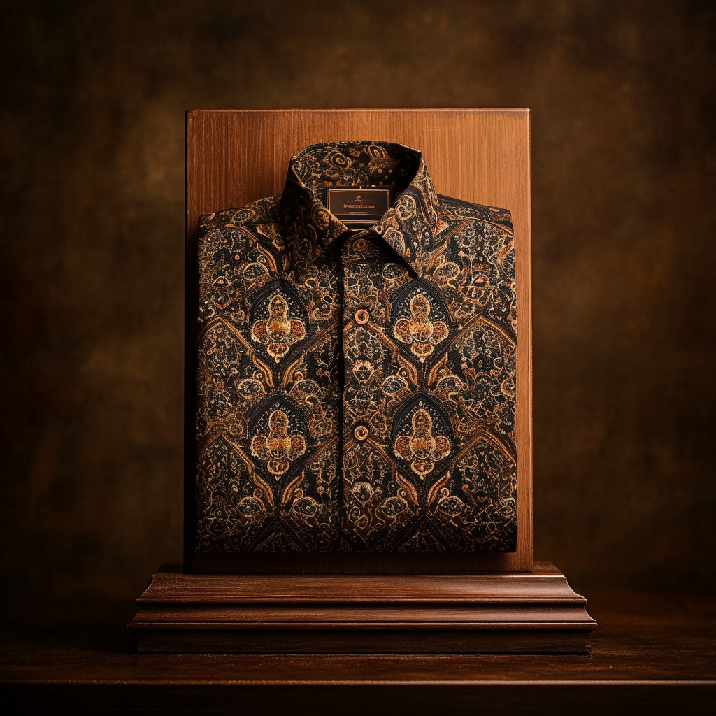 TomsloverElegance Sleek Print  Business Casual Shirt Long Sleeve