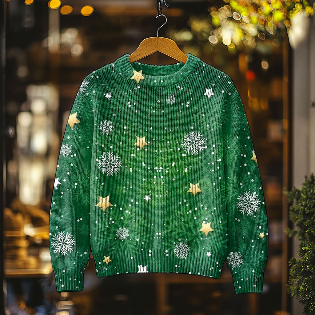 Christmas Fun Men's Crew Neck Pullover Sweater
