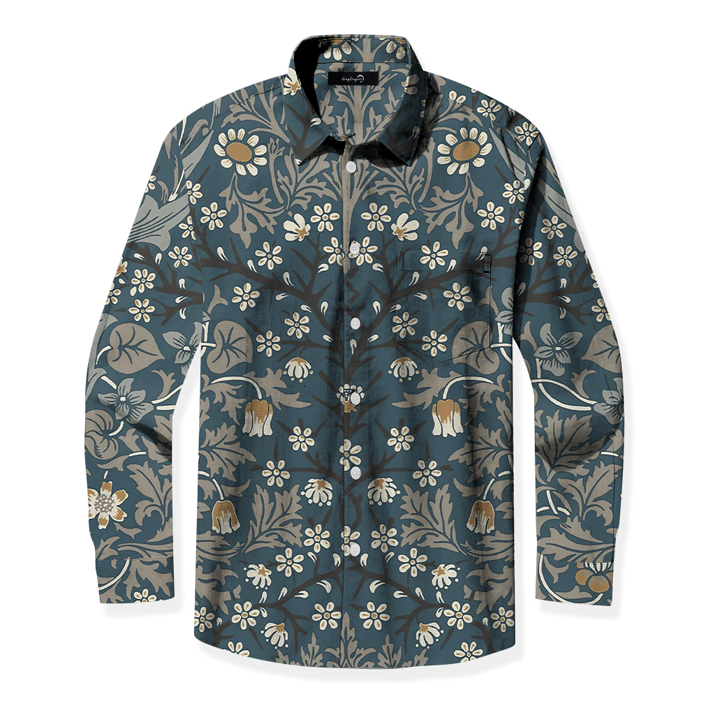 TomsloverPrint shirt --100% cotton long sleeves with pockets