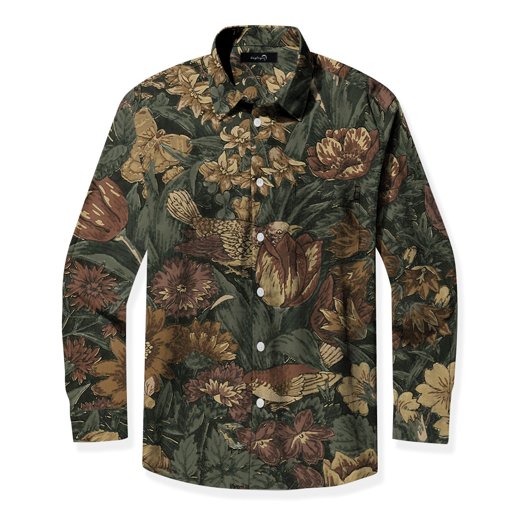 TomsloverPrint shirt --100% cotton long sleeves with pockets
