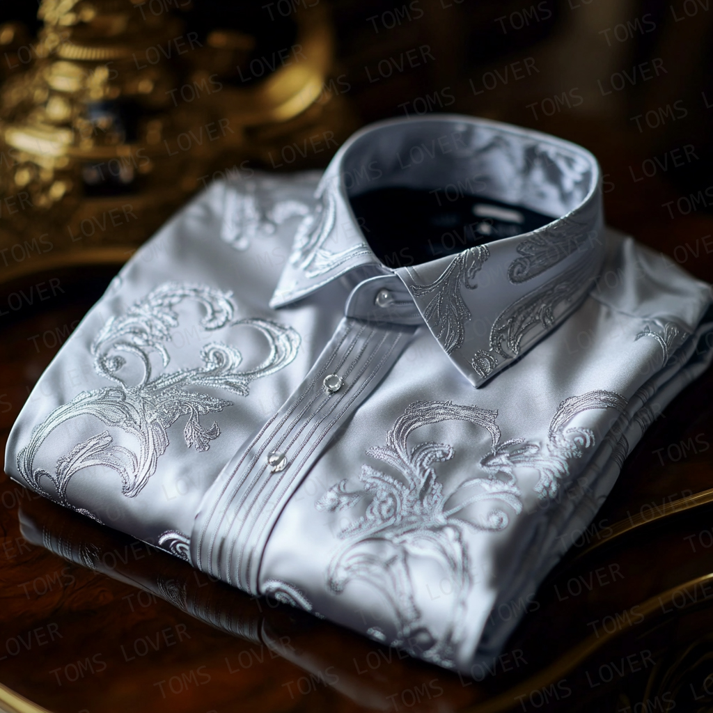 Business Elegant Baroque Shirt Wedding Shirt Men's Shirt