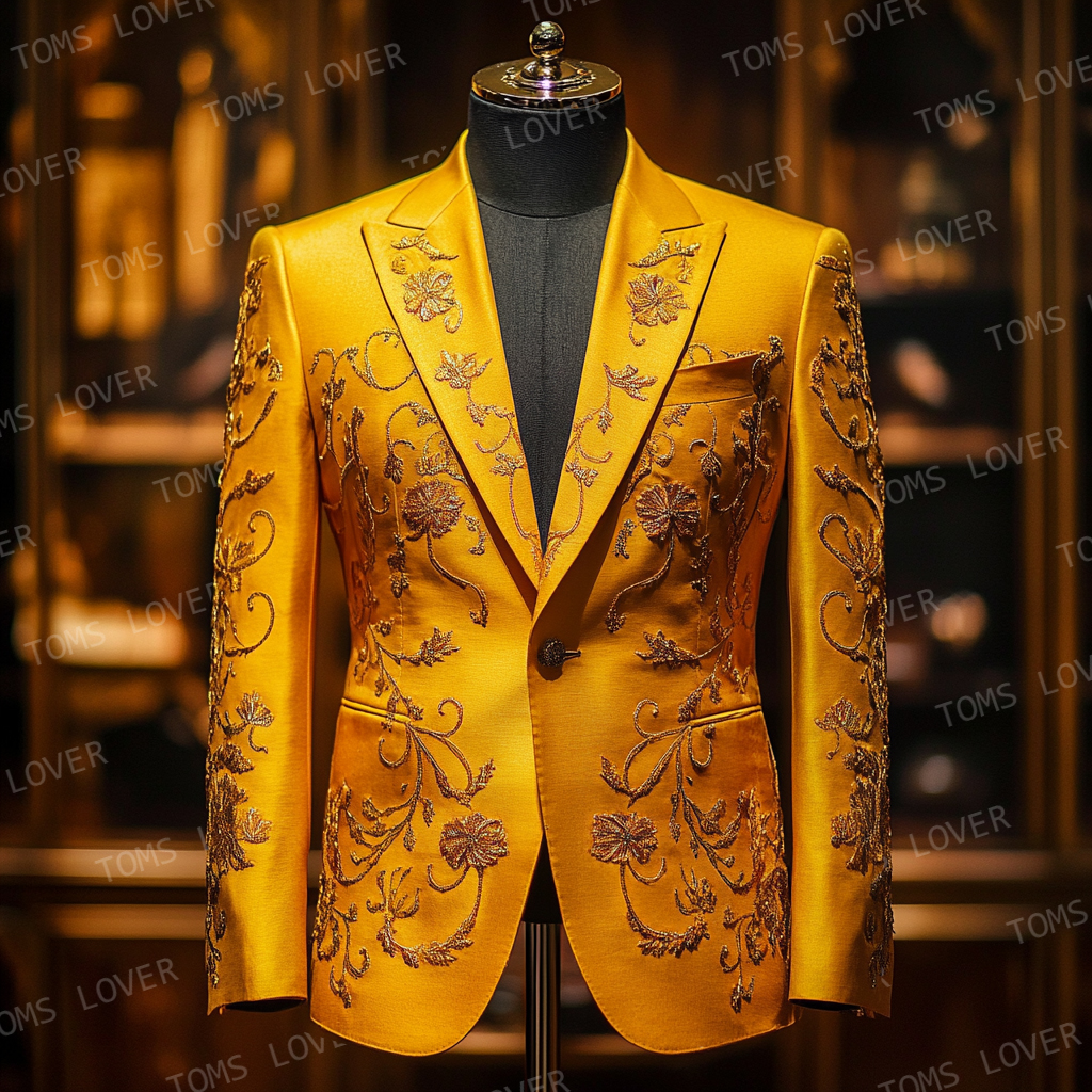 Luxury Blazer Single Button Wedding Social Casual Suit