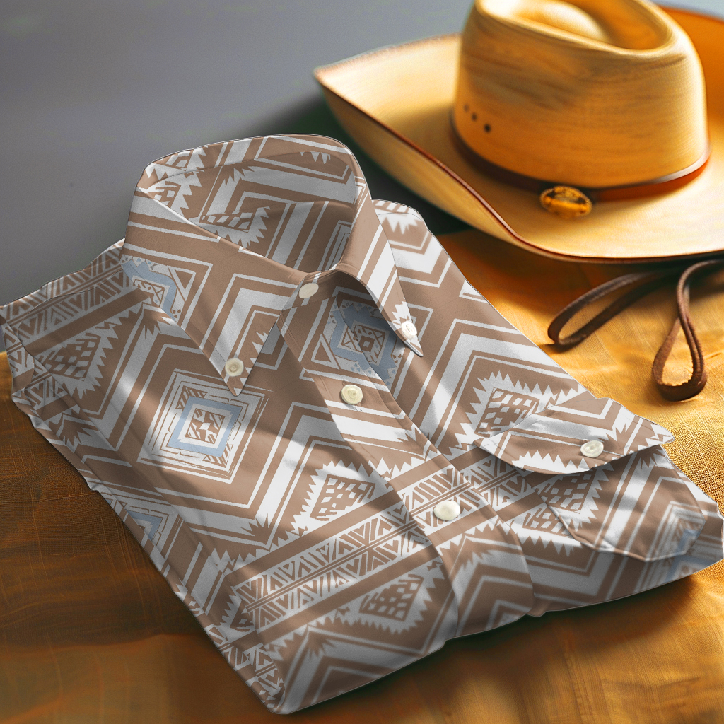 TomsloverMen's Aztec shirt ethnic style
