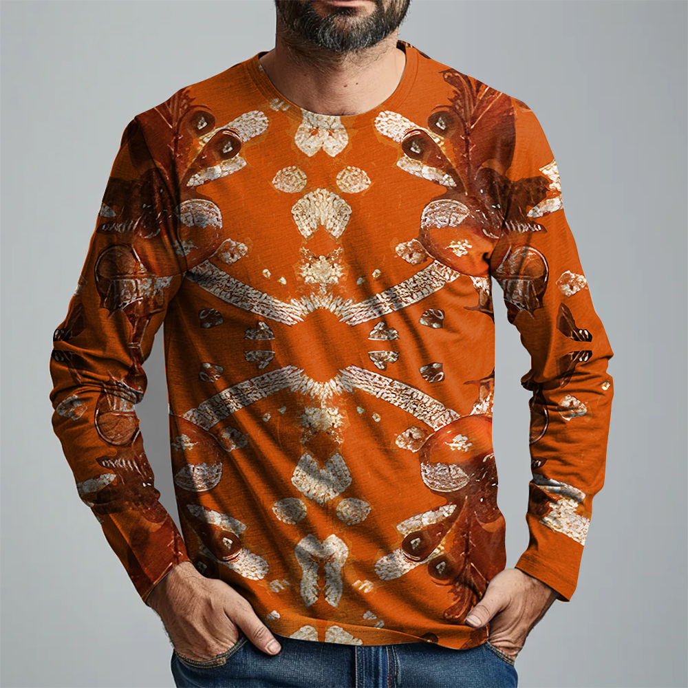TomsloverPrint Pullover Long Sleeve Casual Tee