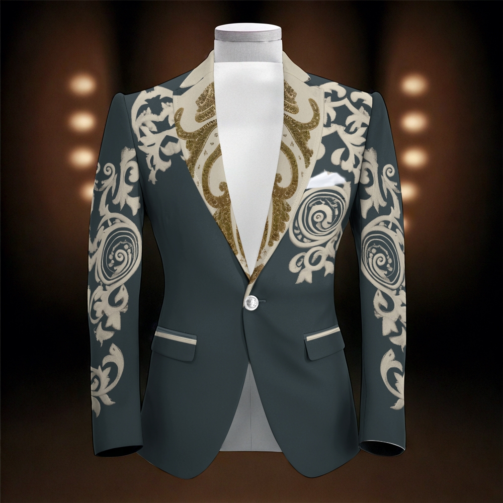 TomsloverBarocco elegant noble print suit jacket