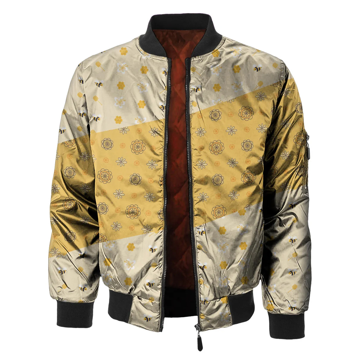 Men's Fashion Printed Zipper Jacket