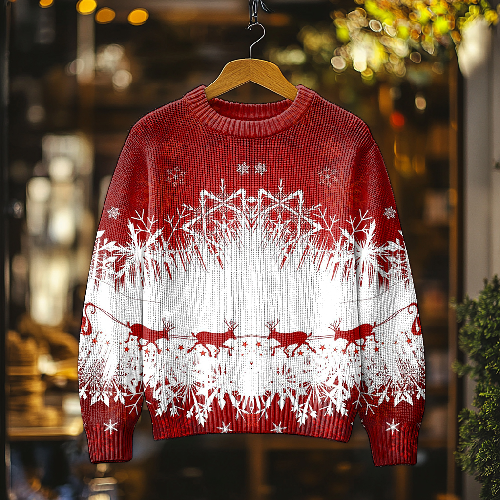 Christmas Fun Men's Crew Neck Pullover Sweater