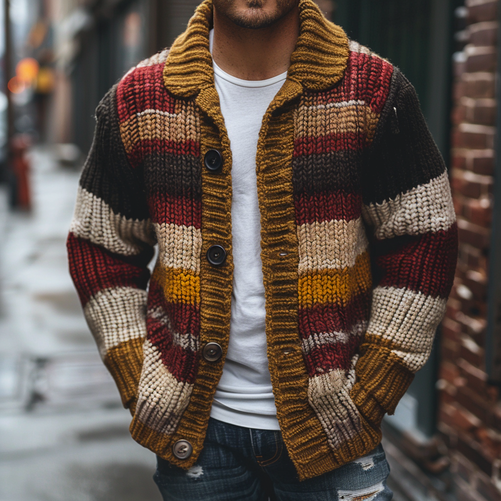 Men's Business Cardigan Sweater Cardigan Button Sweater