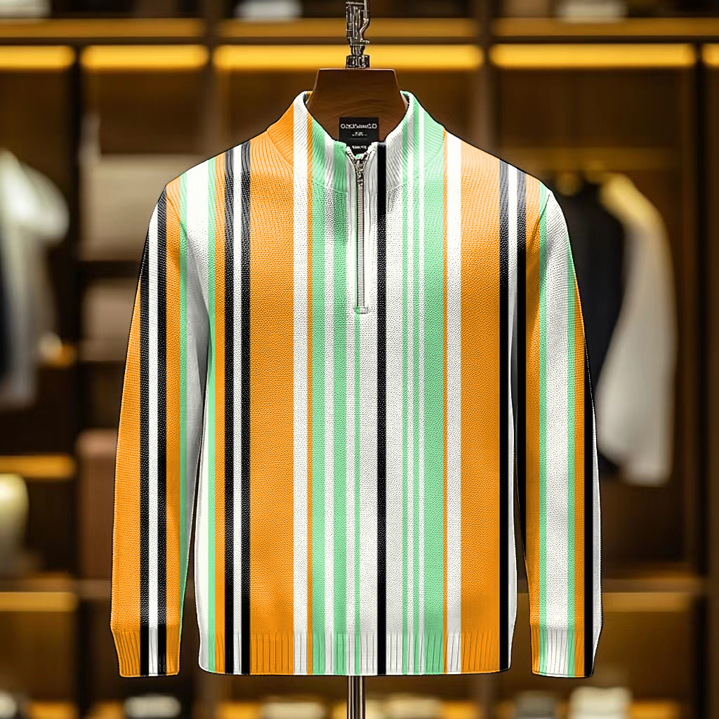 Men's casual half-zip Long sleeve sweatshirt sweater