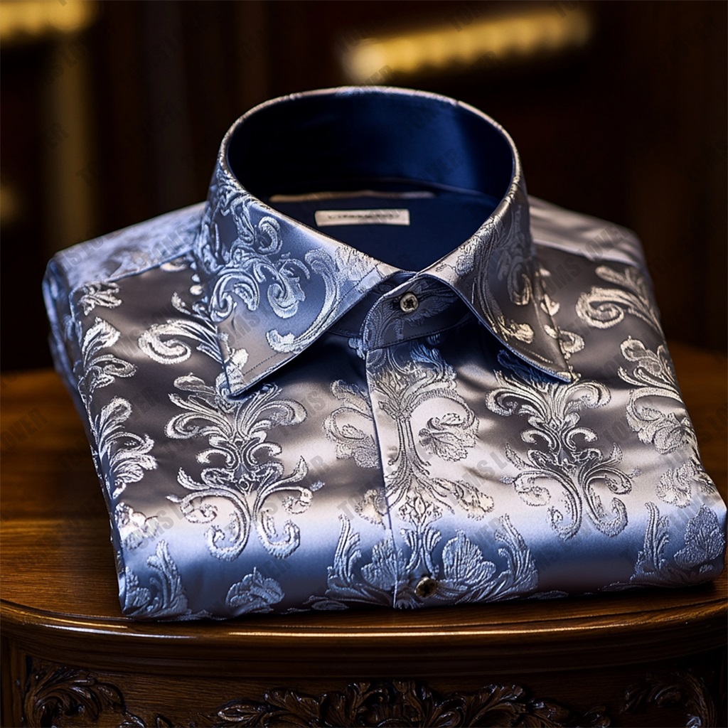 Business Elegant Baroque Shirt Wedding Shirt Men's Shirt