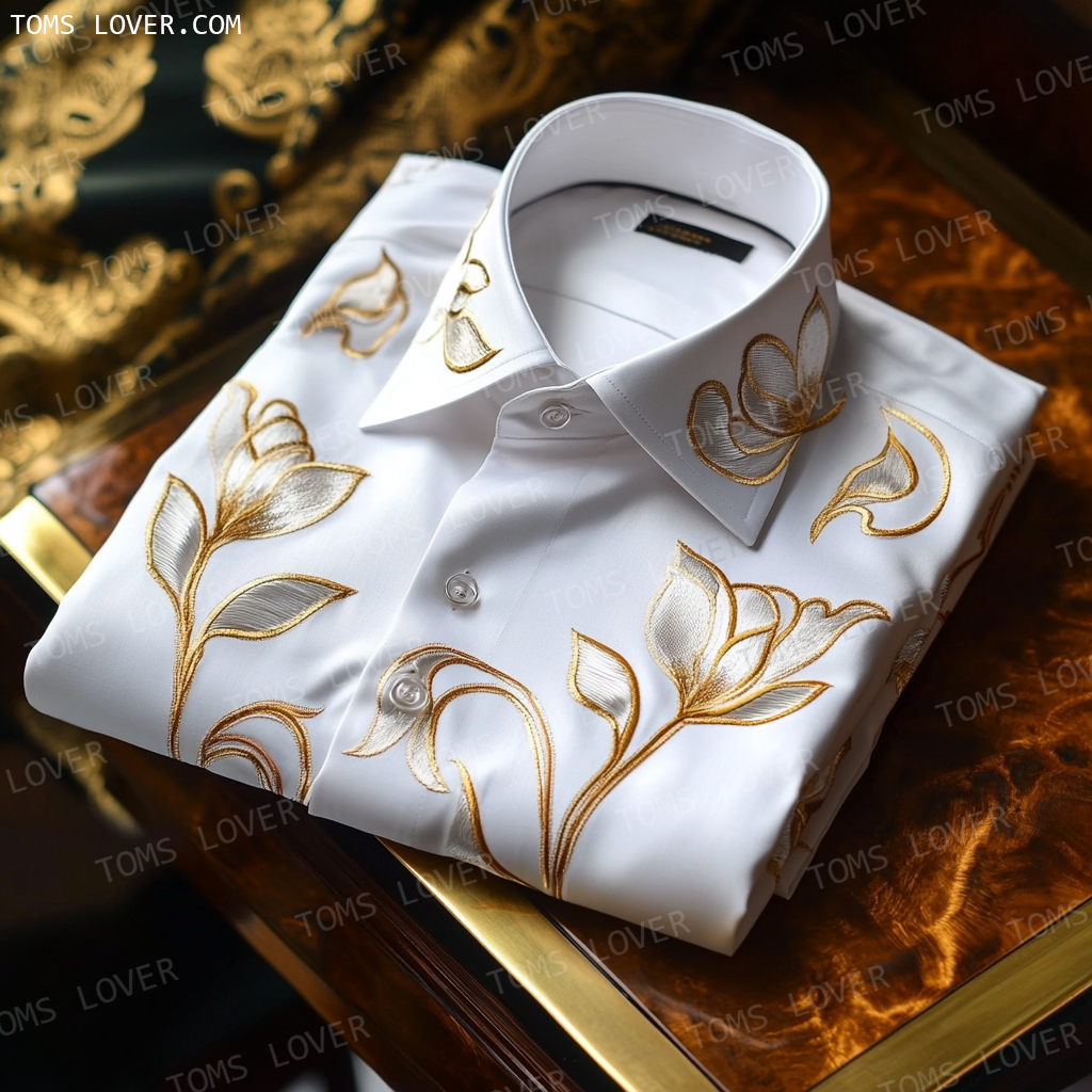 Tulip flower print shirt for men