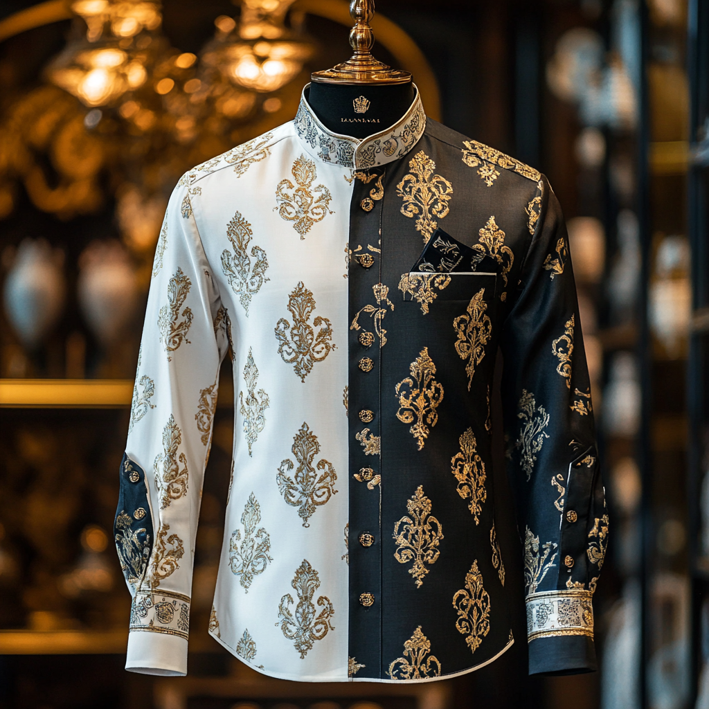 TomsloverBarocco Shirt Men's Long Sleeve Shirts 