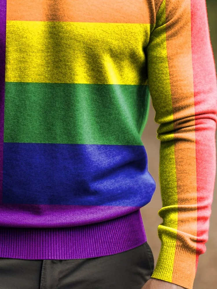 Men's V-neck Lnit long-sleeved sweater 