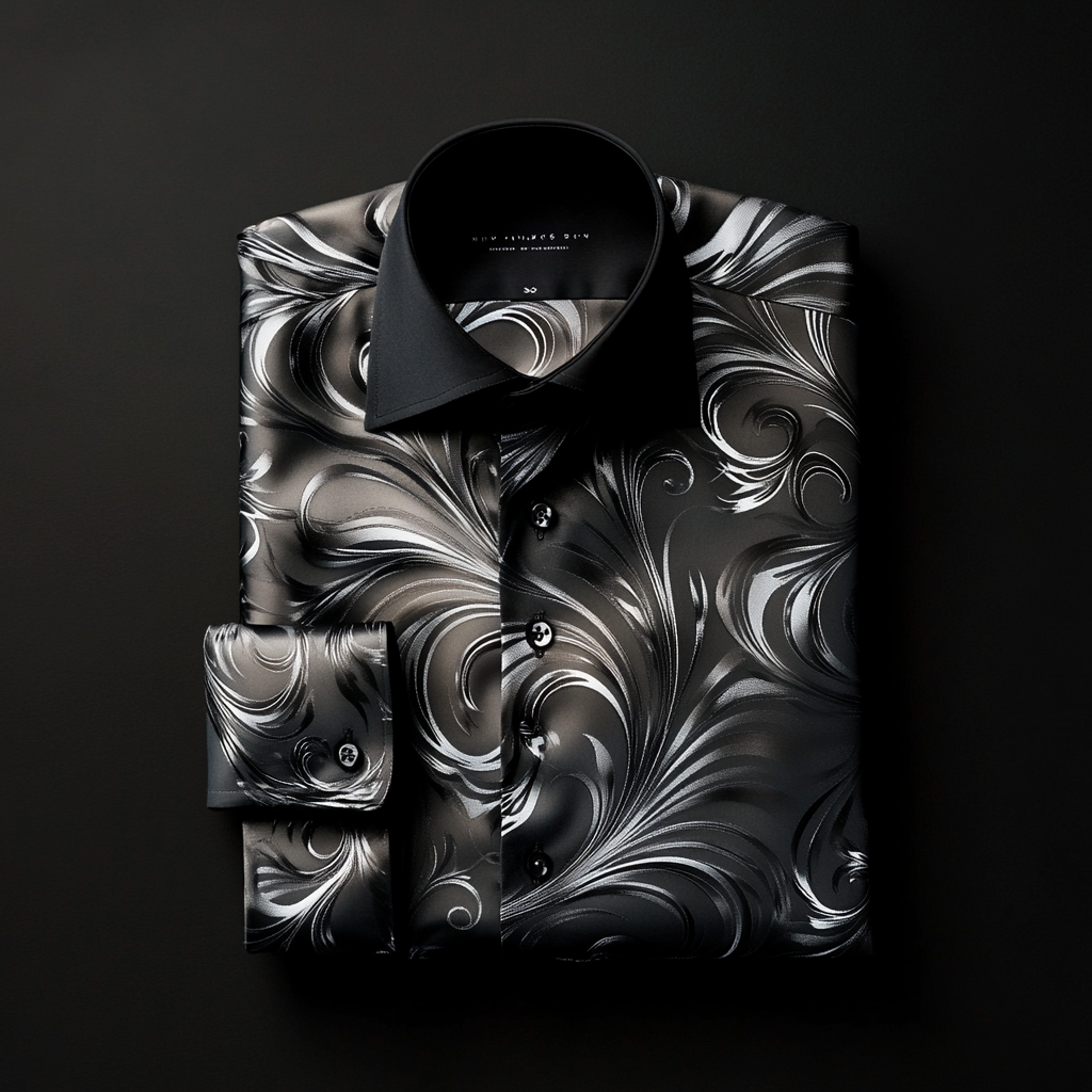 Men's Luxury Spiral Long Sleeve Shirt