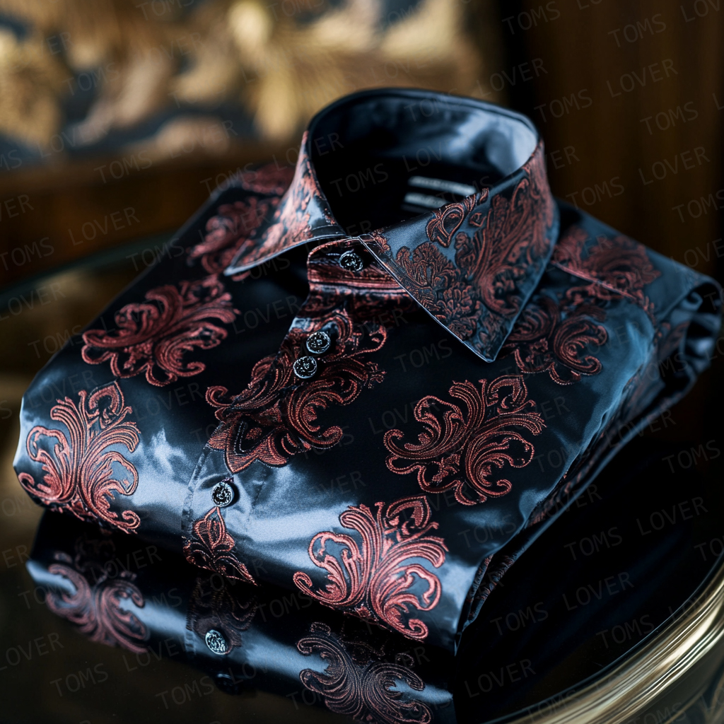 Business Elegant Baroque Shirt Wedding Shirt Men's Shirt