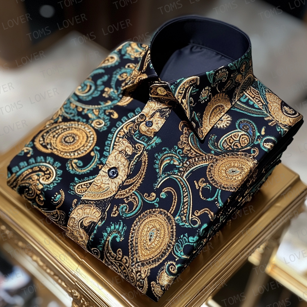 Paisley shirts Business casual retro shirts