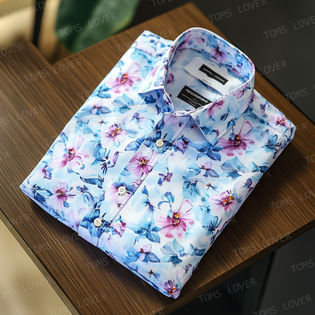 Men's casual business printed shirt