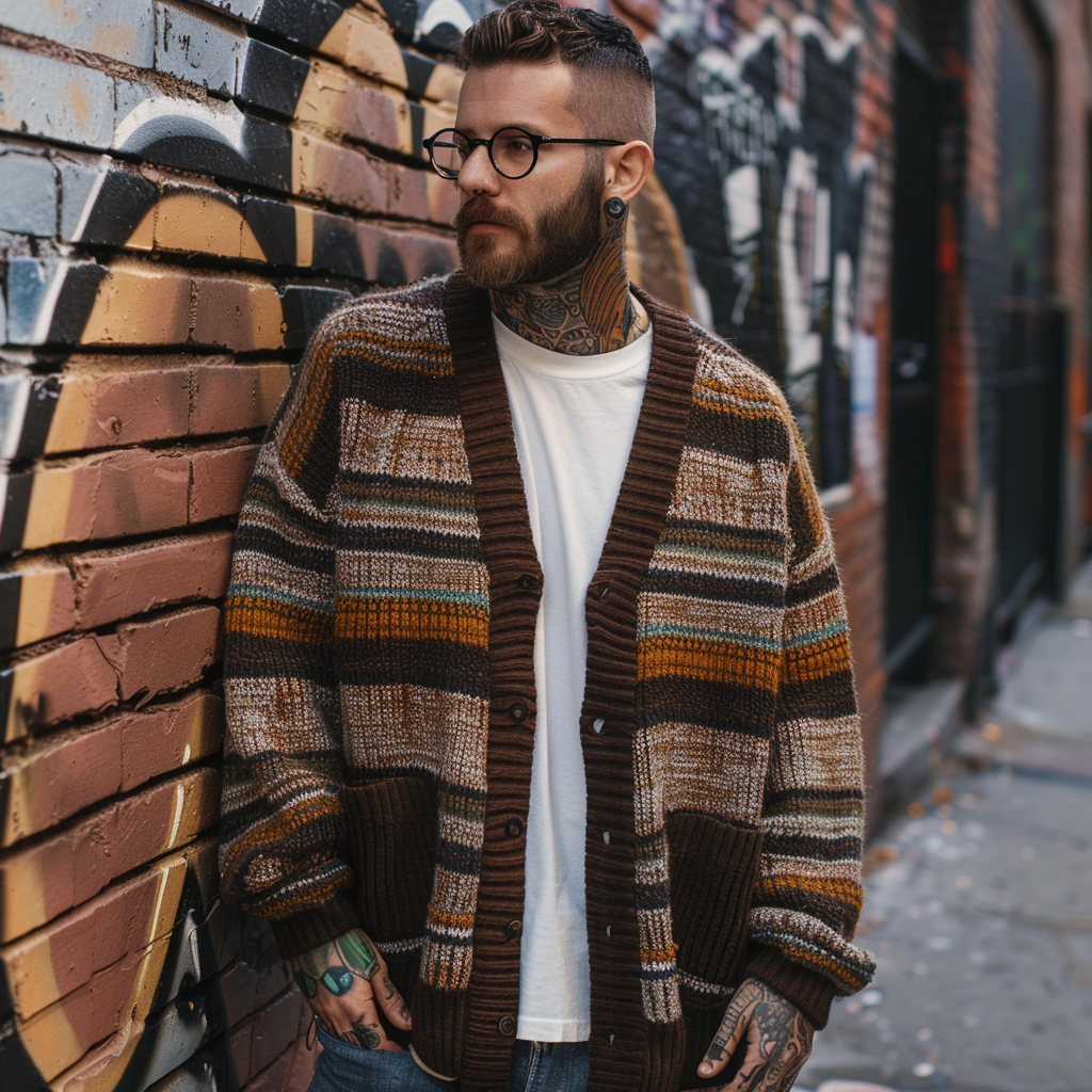 Men's Business Cardigan Sweater Cardigan