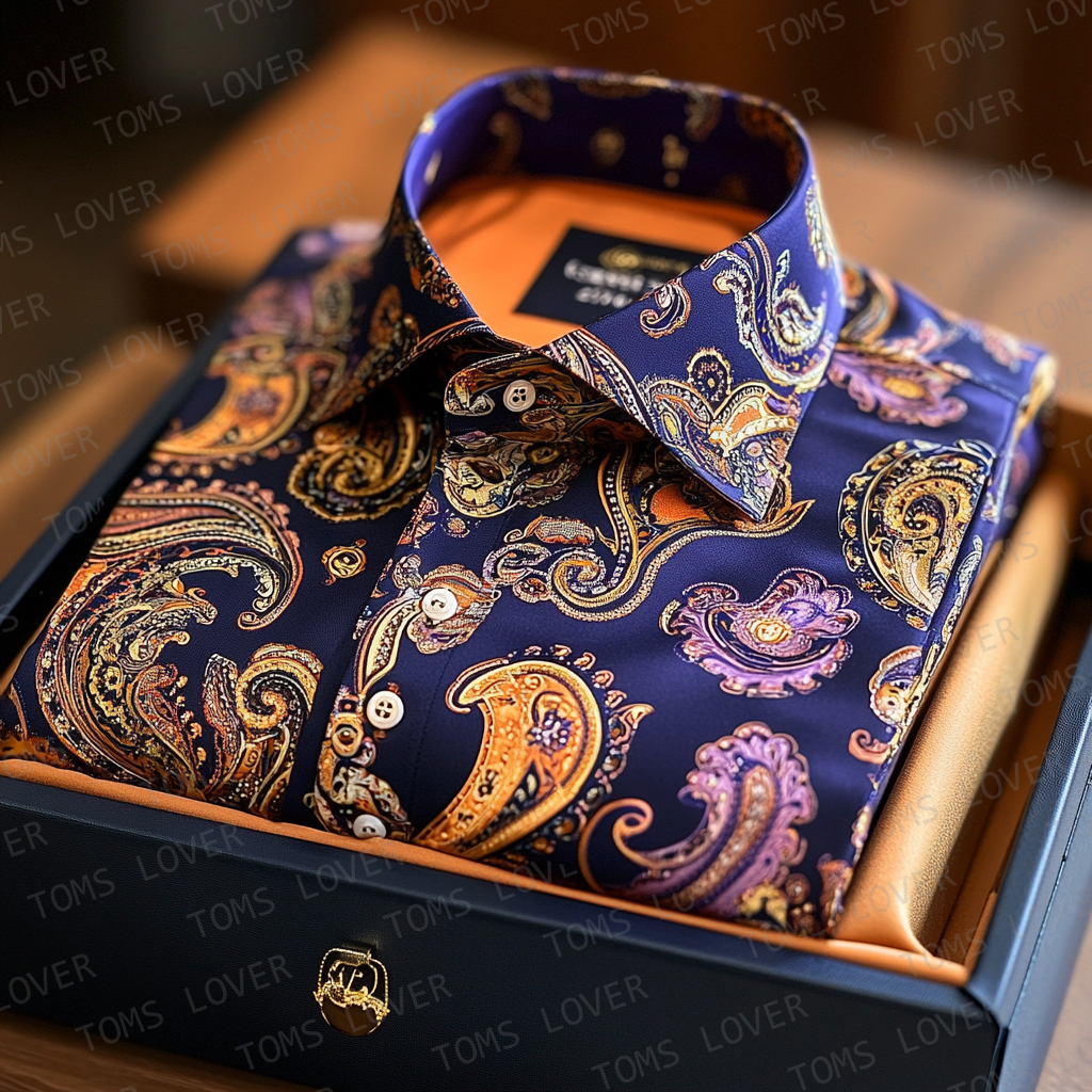 Paisley shirts Business casual retro shirts