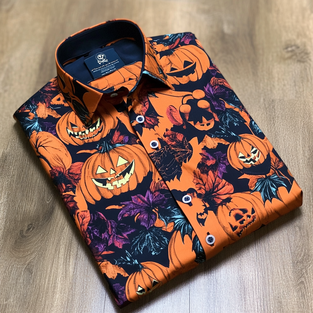 TomsloverHalloween Pumpkin Print Shirt
