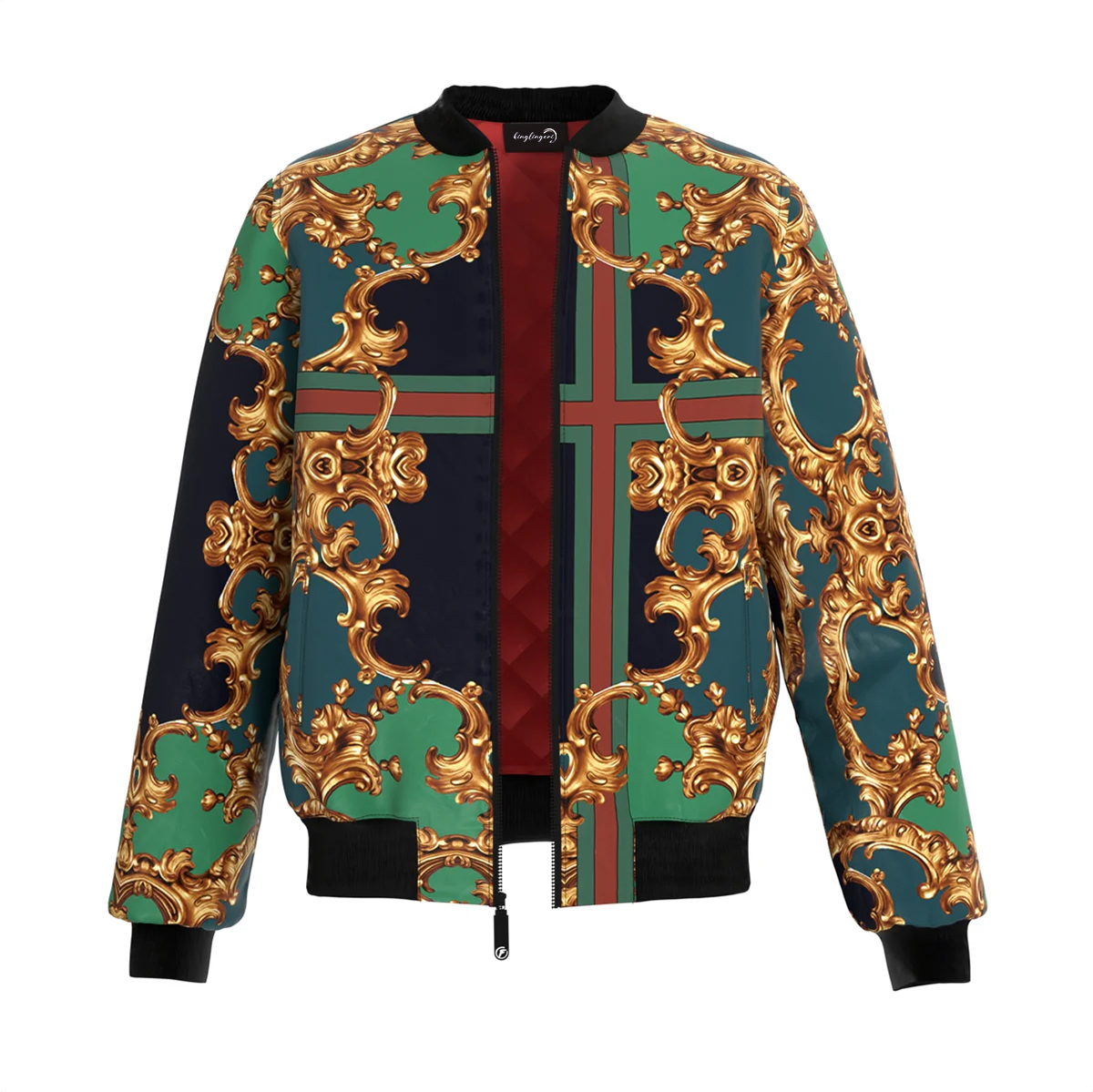 Men's Fashion Printed Zipper Jacket