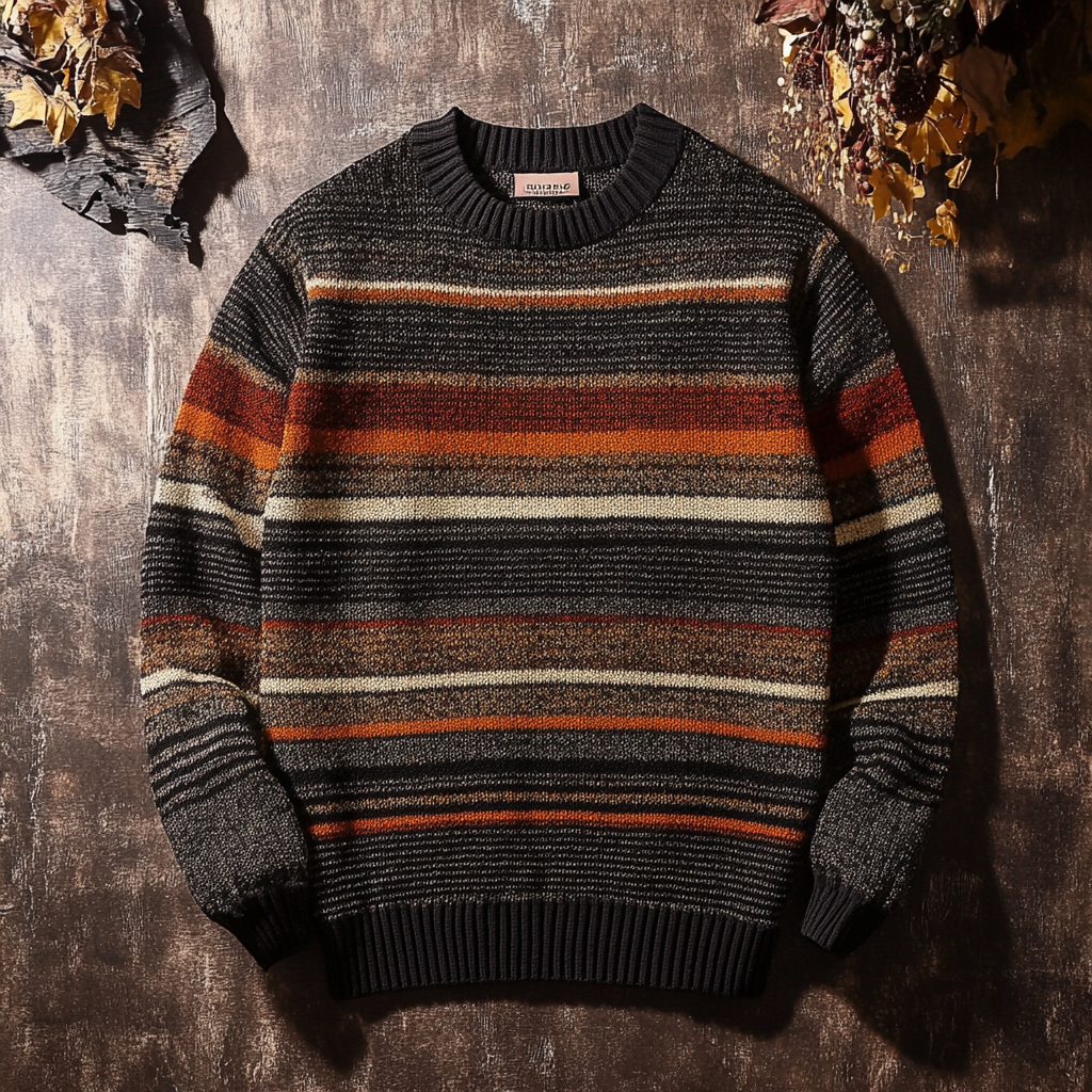 Men's business round neck pullover sweater