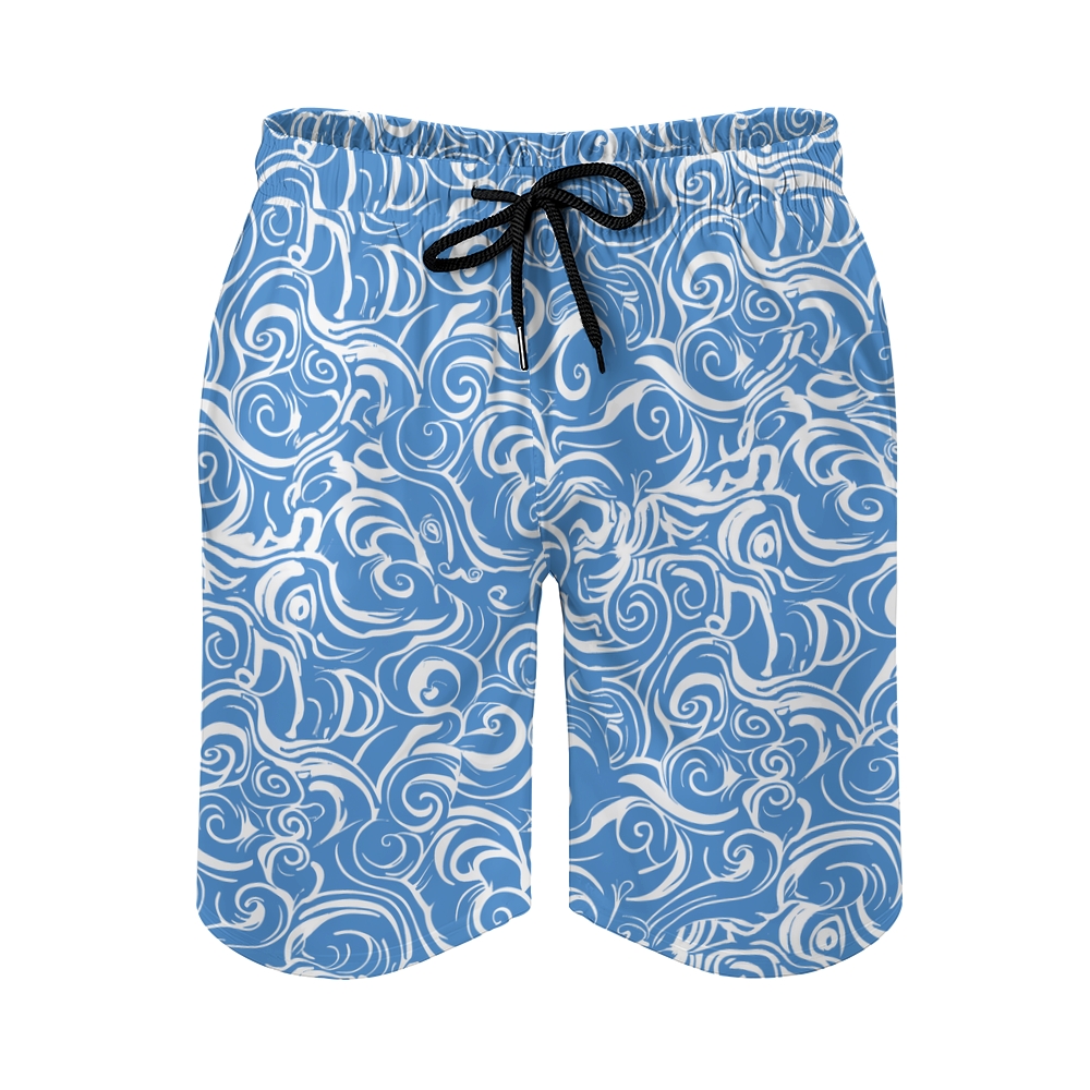 TomsloverMen's Paisley-Print Drawstring Swim Shorts 2407000116