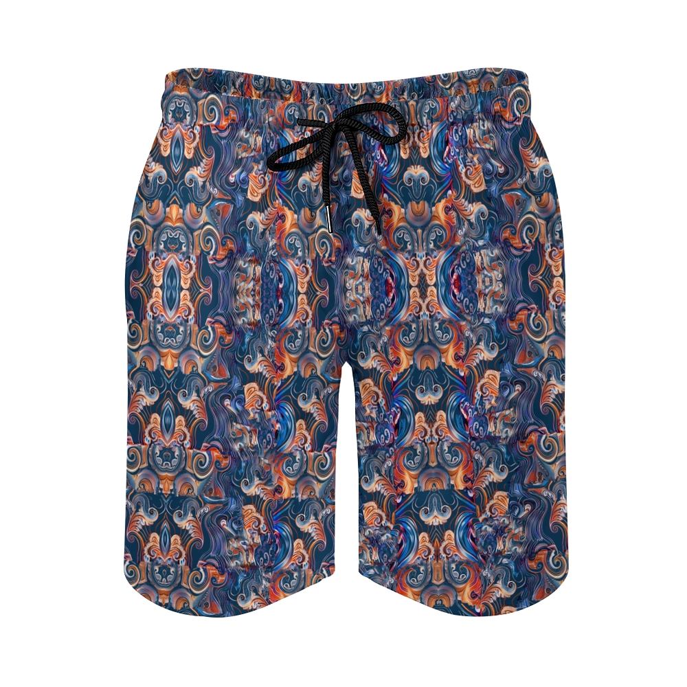 TomsloverMen's Paisley-Print Drawstring Swim Shorts 2407000119
