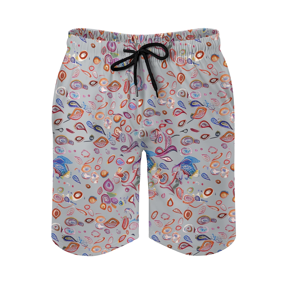 TomsloverMen's Print Drawstring Swim Shorts 2407000299