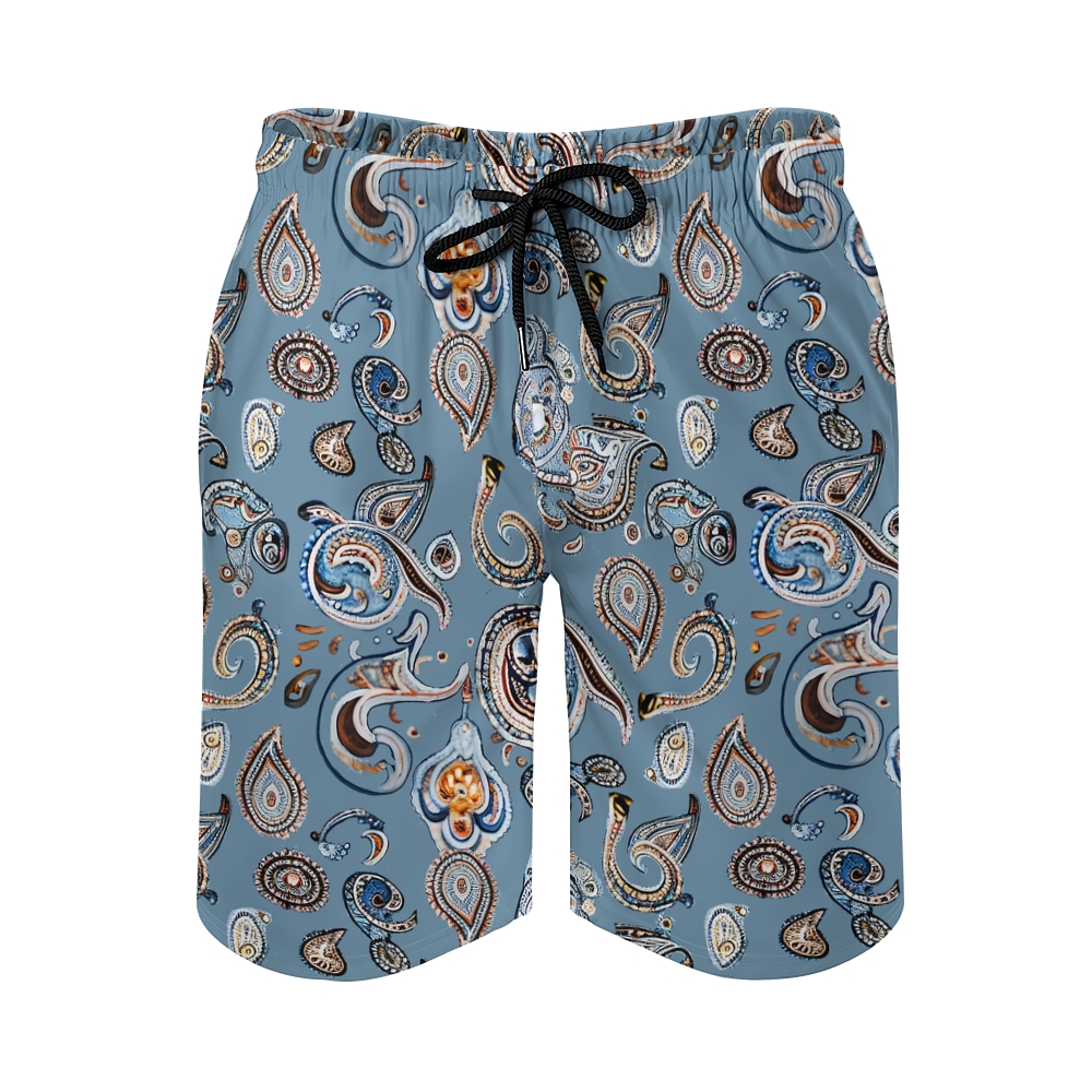 TomsloverMen's Print Drawstring Swim Shorts 2407000300