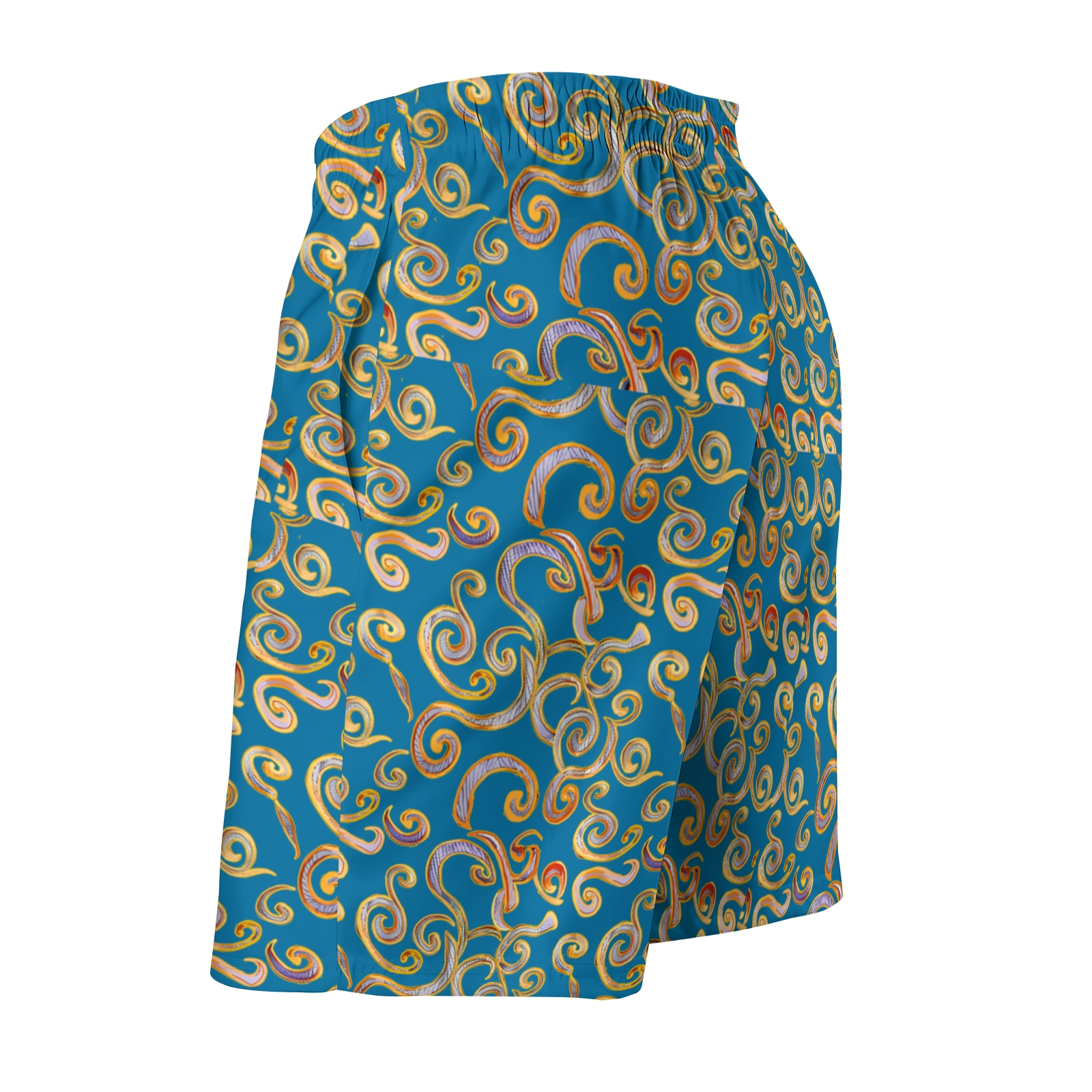 TomsloverMen's Print Drawstring Swim Shorts 2407000301