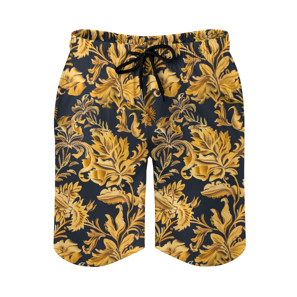 TomsloverMen's Print Drawstring Swim Shorts 2407000304