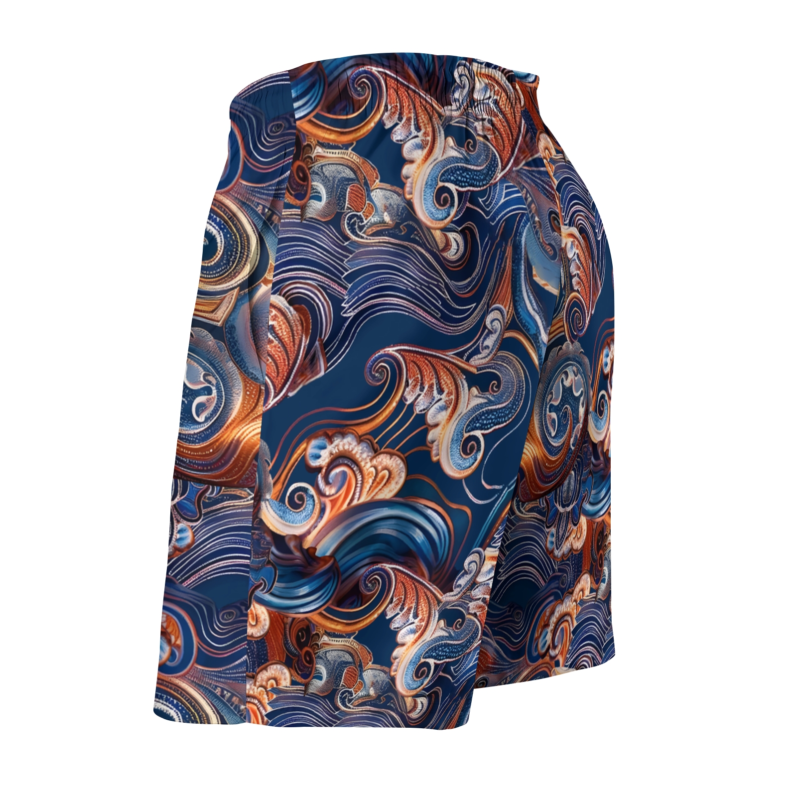 TomsloverMen's Print Drawstring Swim Shorts 2407000306
