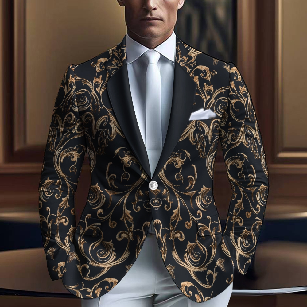 Unique design single button blazer jacket