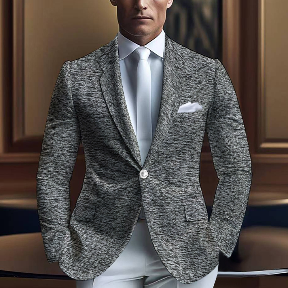 Unique design single button blazer jacket