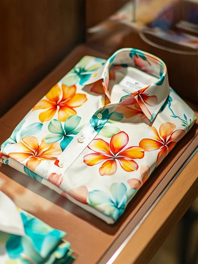 Men's Satin Luxe Spring Colorful Flower design Button Down Shirt