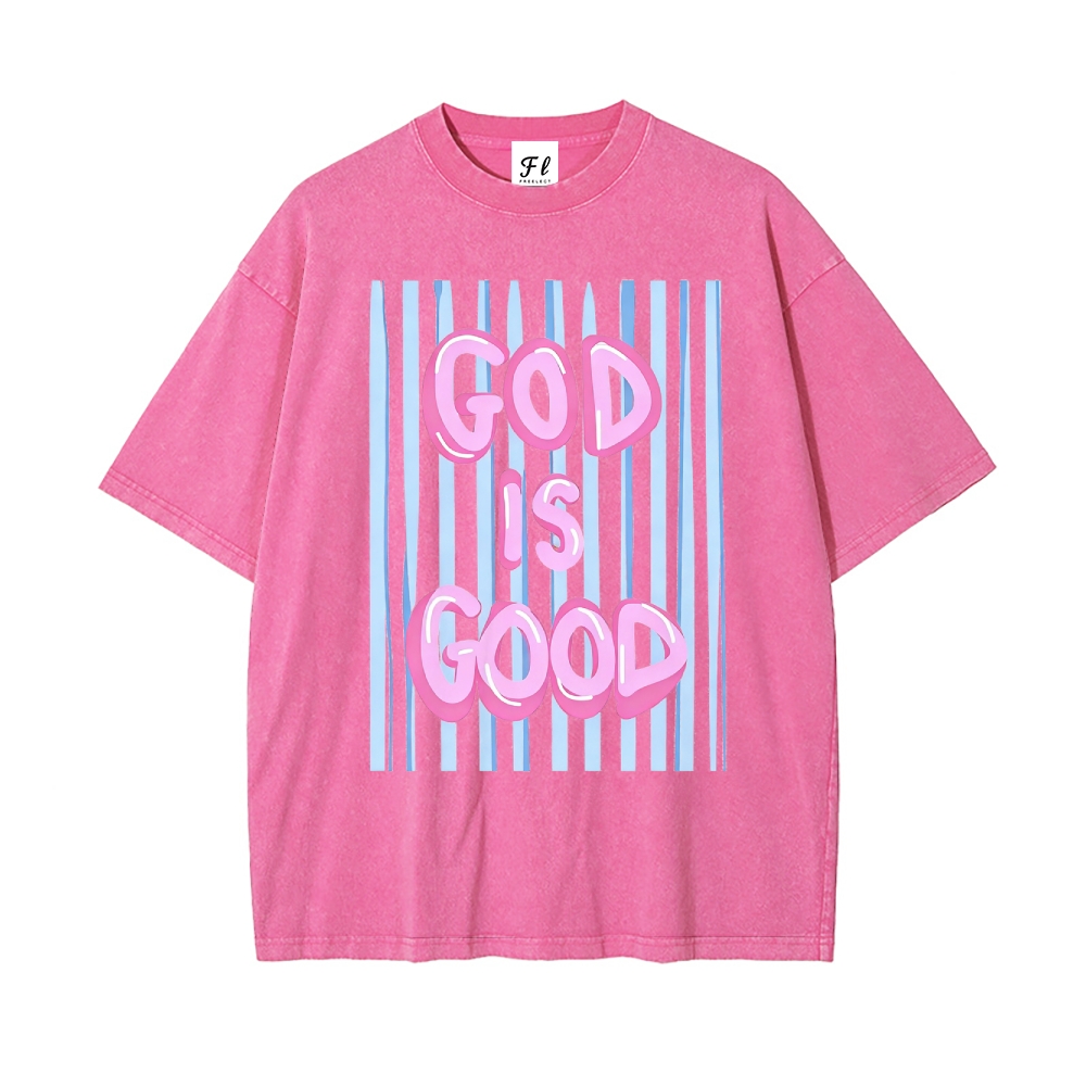 Unisex casual short-sleeved pullover  Printed washed Tee shirt